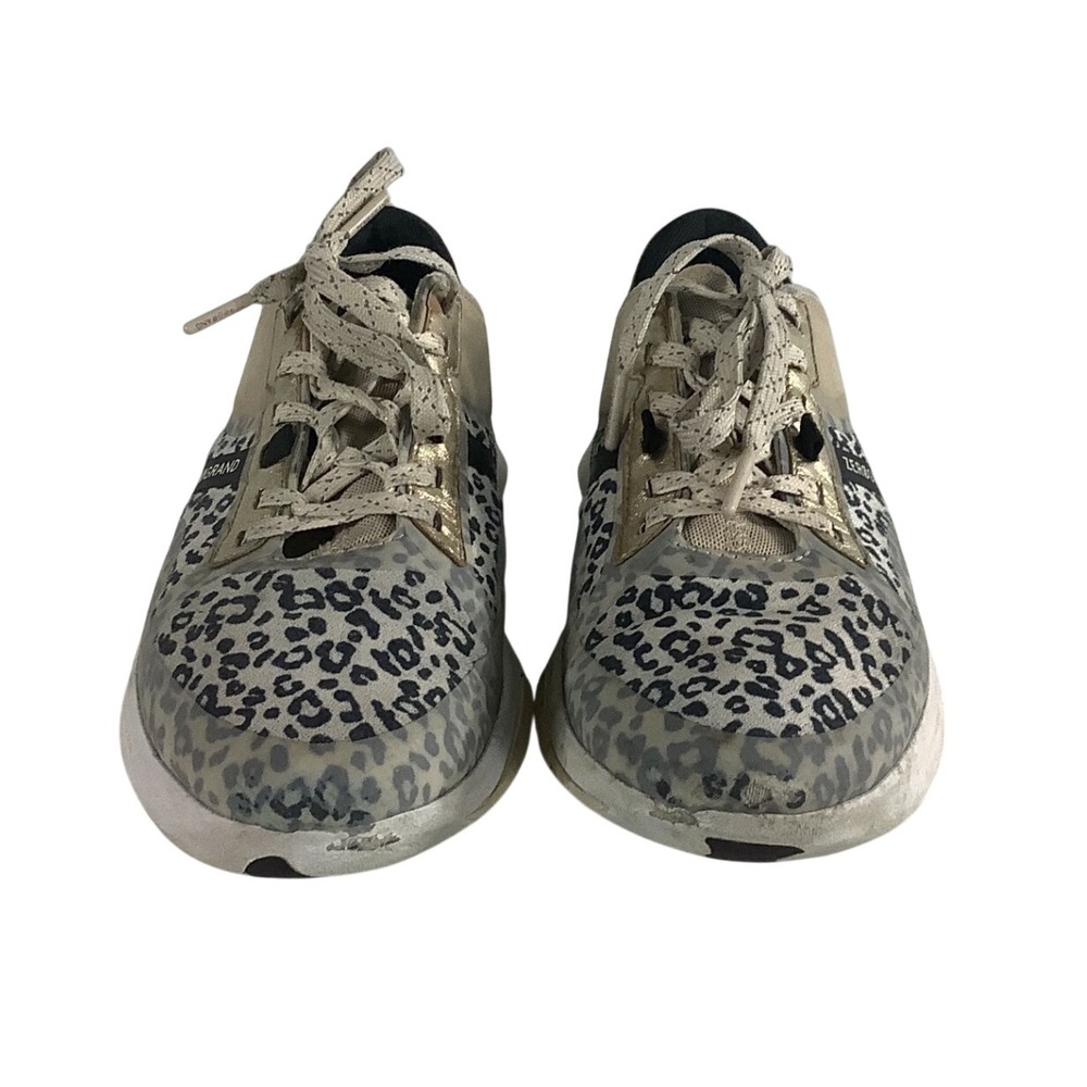 Cole Haan Zerogrand Outpace Leopard Print Gold Metallic Running Sneakers Mens 10
